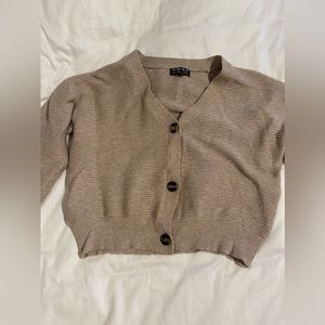 Cropped Ribbed Sweater